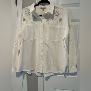 Super natural by secret mission button down shirt. Size large.